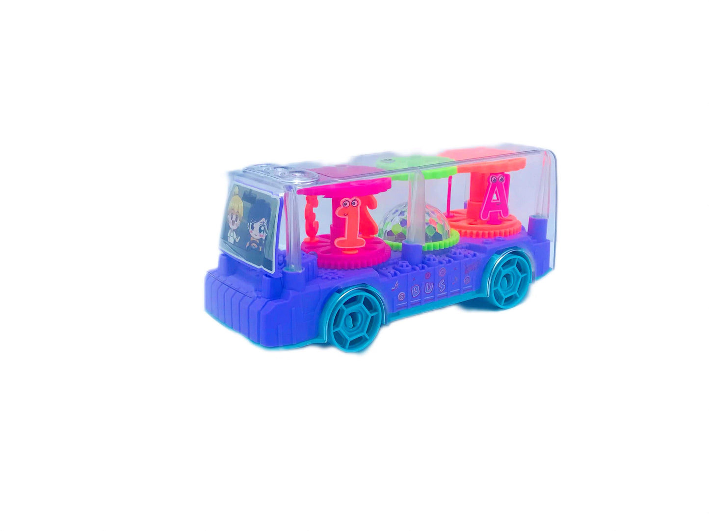 Realistic Transparent Gear Musical Bus