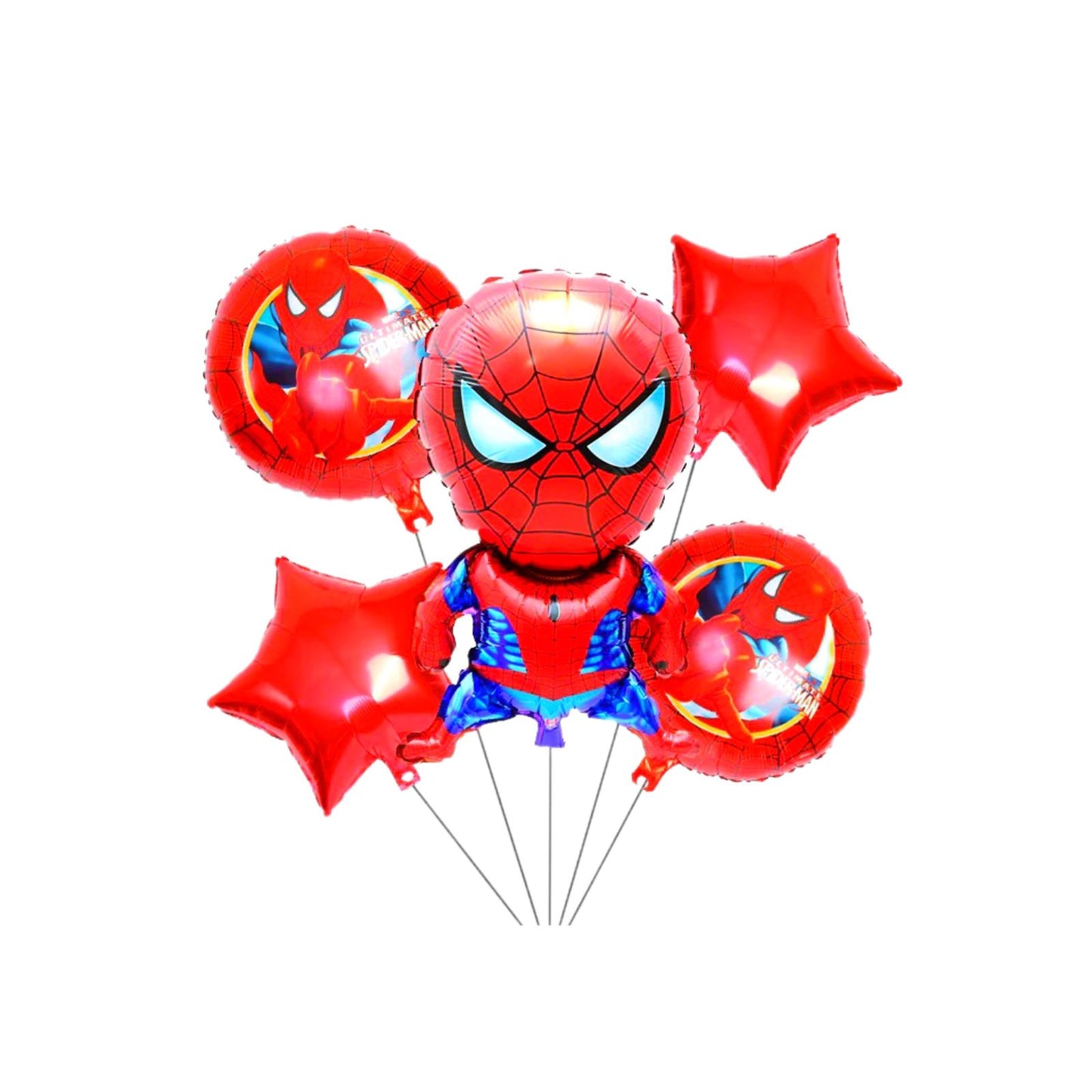 Foil baloon theeme 5 pice set Spiderman