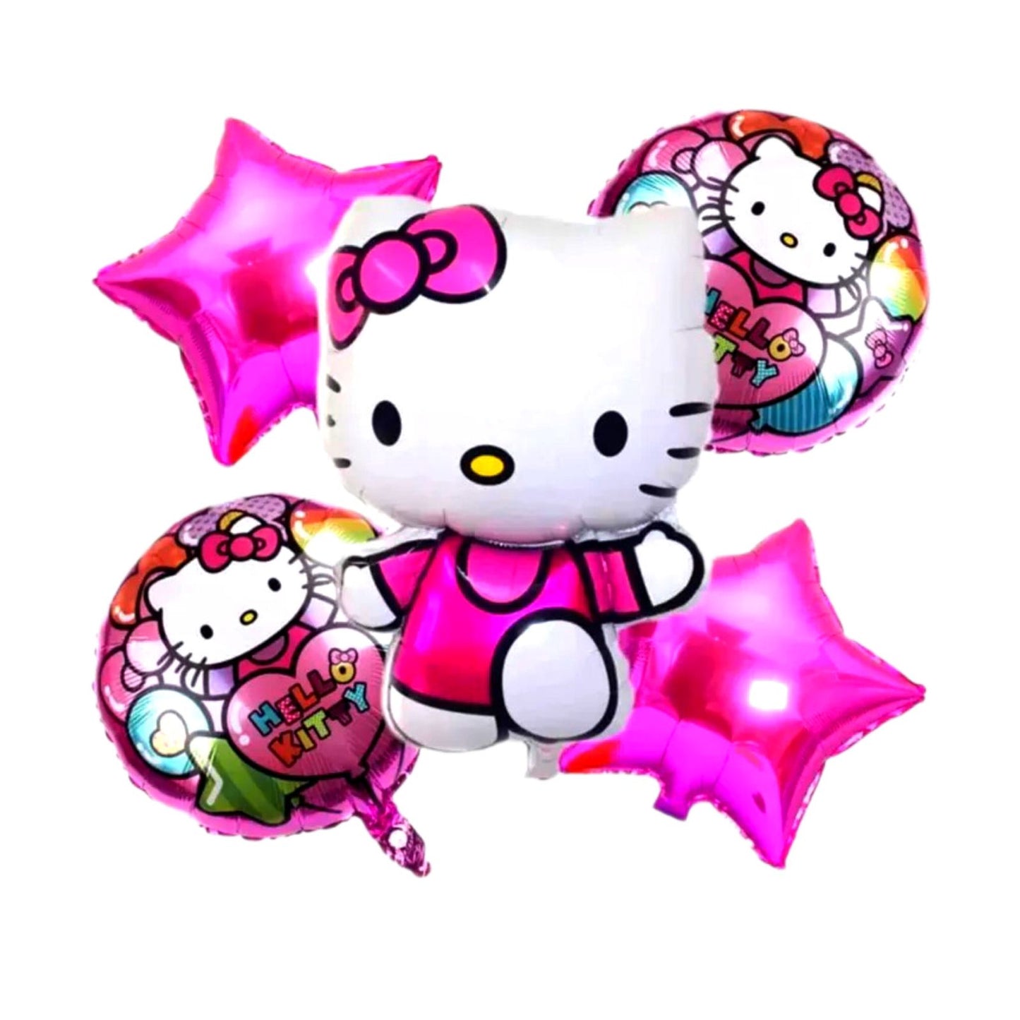 Foil baloon theeme 5 pice set kitty