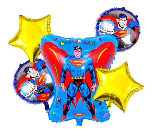 Foil baloon theeme 5 pice set superman