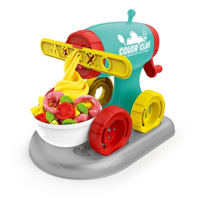 Color Clay Noodle Maker Set for Kids 3+ | DIY Kitchen Play Dough Toy with Burger, Pizza, Ice Cream & Tools | Creative Food Maker Kit | Birthday Gift for Boys & Girls